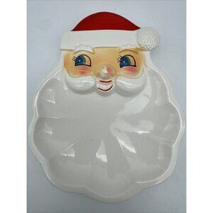 VTG 1962 Holt Howard Santa Claus Christmas Candy Trinket 8”Dish Tray Collectible